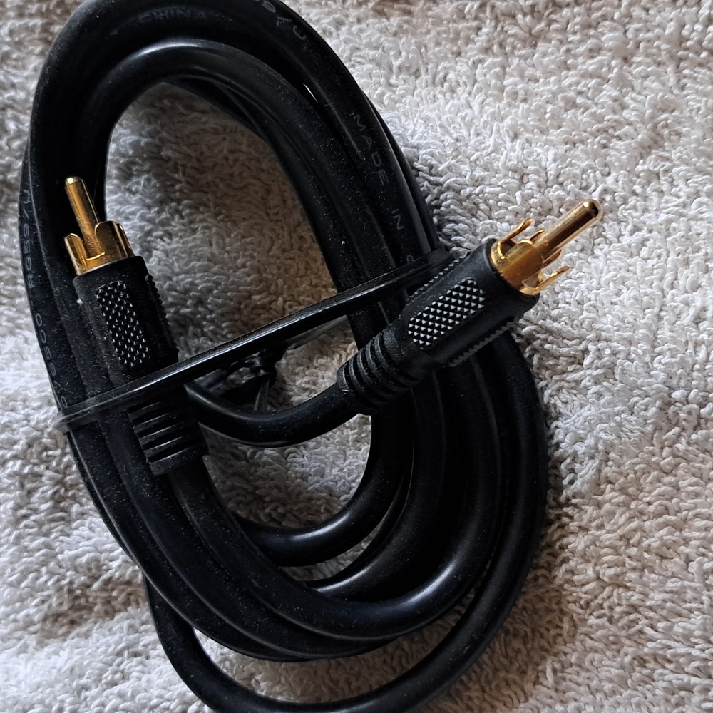 RCA Black Audio Cable with Gold Connectors